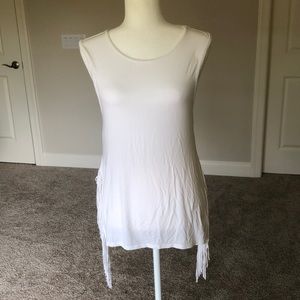 White Muscle Tank Top